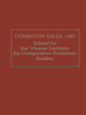 cover image of Comecon Data 1987
